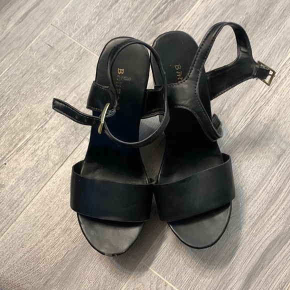 Vintage bamboo platform wedge heels 5.5 preowned - Picture 3 of 12